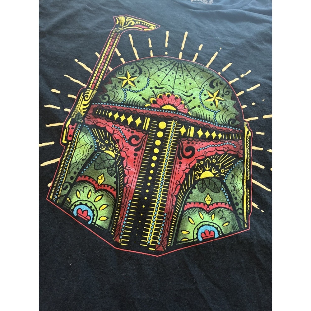 STAR WARS BOBA FETT SUGAR SKULL GRAPHIC T-SHIRT ADULT 2XL